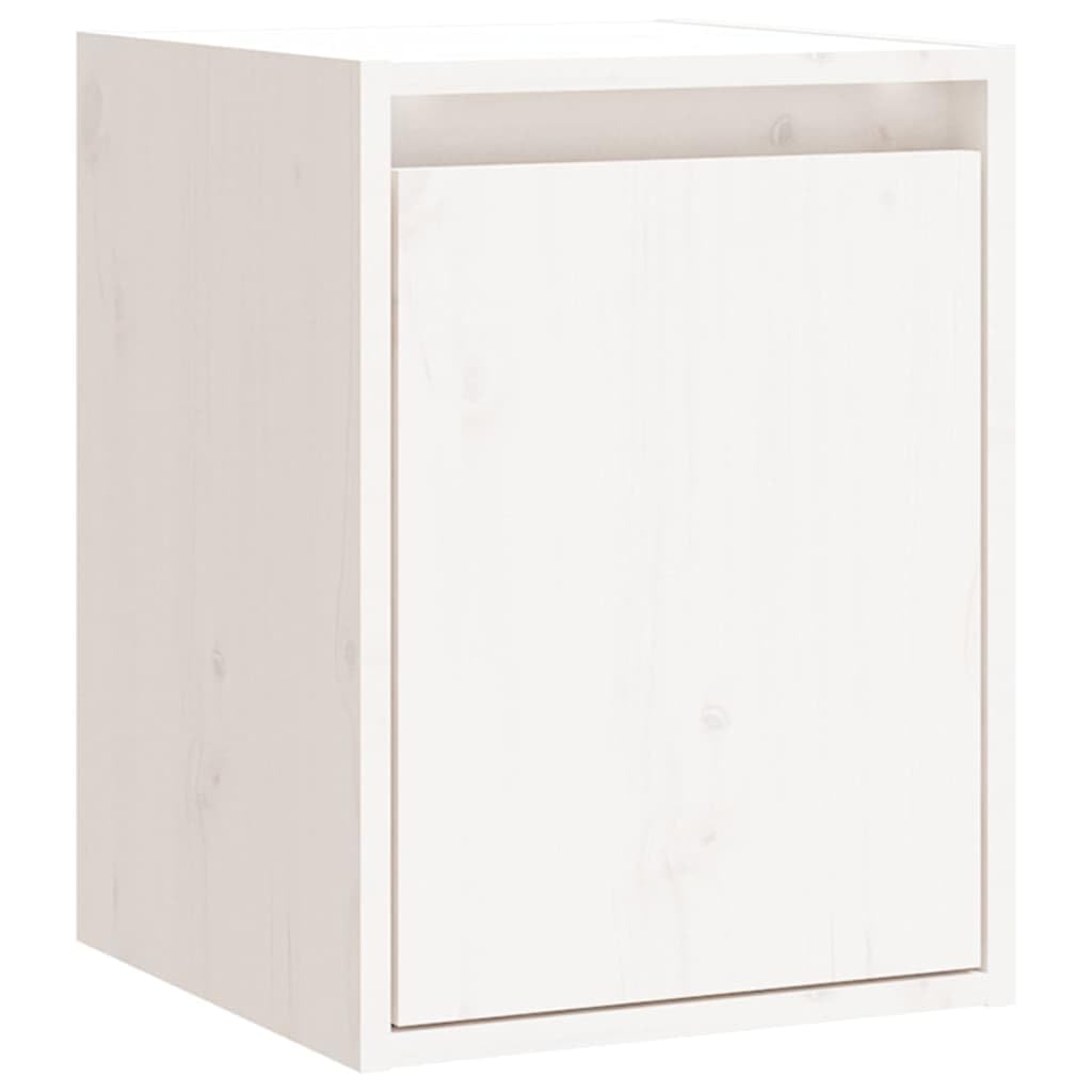 Szafki ścienne 2 szt. białe lite drewno sosnowe 30 x 30 x 40 cm szafka wisząca, regał ścienny, regał wiszący do salonu, sypialni, biura, kuchni, zajmuje mało miejsca i jest dekoracyjna