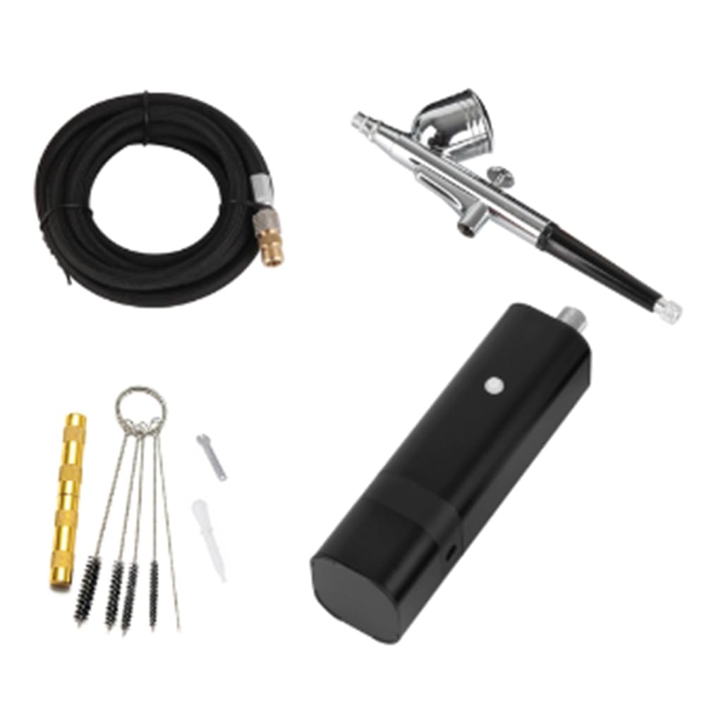 Einzigartiges Airbrush-Set, Leistungsstarker Kompressor mit Schwerkraft-SprüHwerkzeugen für Kunstmodell-KöRperbemalung, KüNstler-Make-Up-Werkzeuge (B)