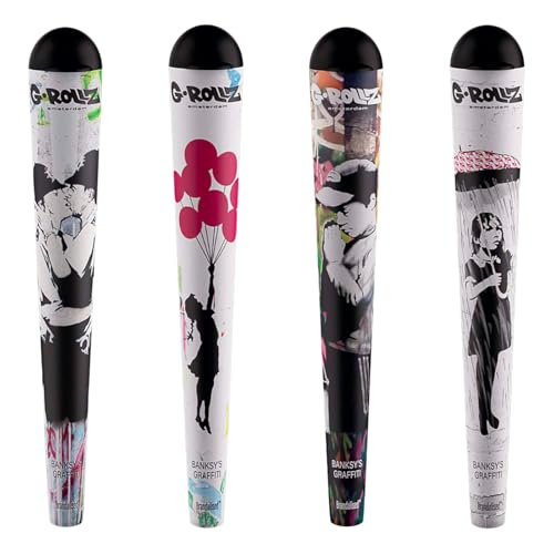 G-Rollz Gtube Cone Holder Banksy Motiv 4x Hülle fuer J Kingsize 12cm Geruchsdicht & Wasserdicht