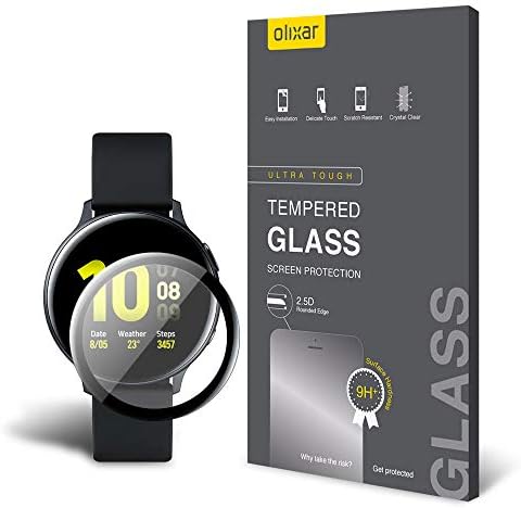 Olixar Screen Protector for Samsung Galaxy Watch Active 2 44mm, Tempered  Glass - Easy Application - 9H Hardness Anti Scratch, Bubble Free, for  Samsung Watch Active 2-44mm - Clear: Screen Protectors: Amazon.com.au