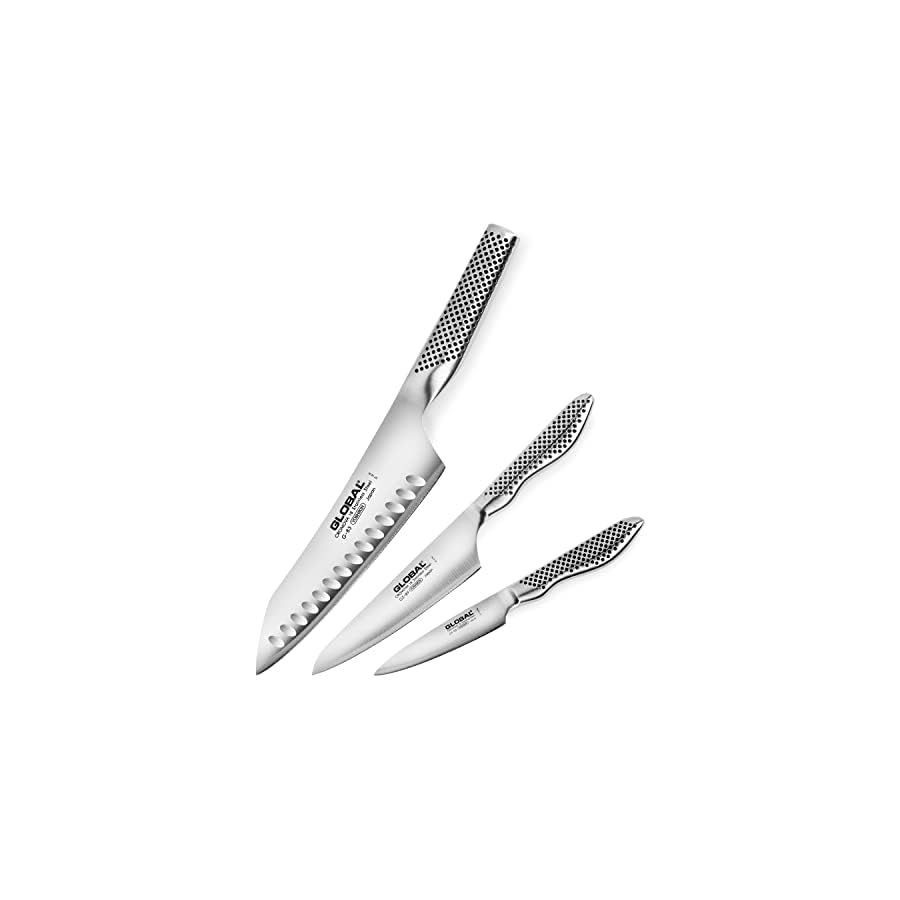 Global-Knife-Set-with-Asian-Chefs-Prep-and-Paring-Knives--Stainless-Steel-3-Piece Global Knife Set with Asian Chef’s, Prep and Paring Knives – Stainless Steel, 3 Piece
