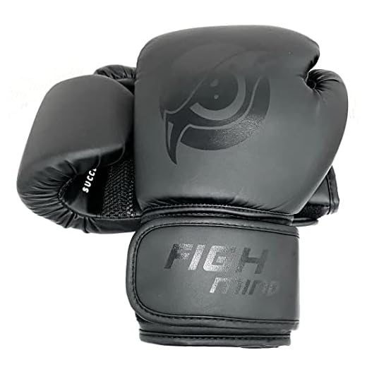 Fight Mind – Premium Boxhandschuhe 14 Oz – Schwarz I Für Männer, Frauen und Kinder I Maximaler Schutz I Hochwertige Verarbeitung I Handschuhe für Muay Thai, Kickboxen & Boxen