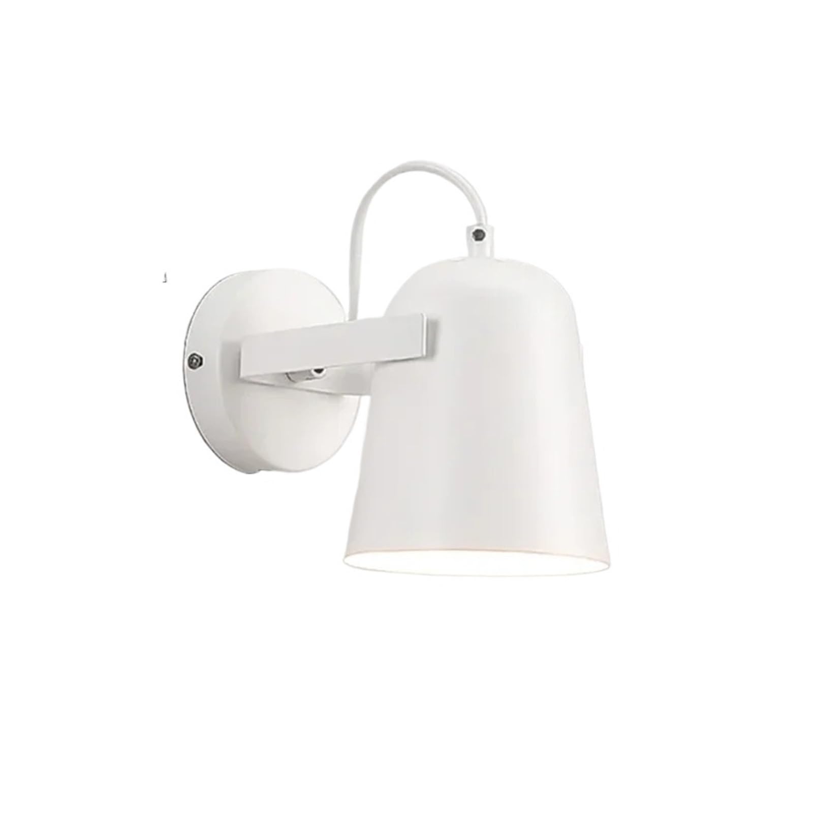 CUDTAPI Nordic LED Wall Decor Lamp, Macaron Colorful Bedside Lamp, Indoor Aisle Stair Background Adjustable Light Sconces Home Decor Light(5500-7000K,Bianco)