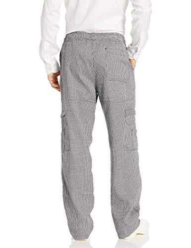 Chef Code Men's Black and White Check Cargo Chef Pant2