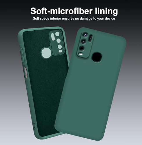 Image of TRUEUPGRADE Liquid Silicone Designed Back Case Cover for Vivo Y50 | Microfiber Inside, Full Protection | Bumper Back Cover Case for Vivo Y50 Green