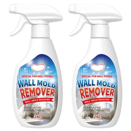 240ml Spray Antimuffa Ad Alta Efficacia per Pareti e Piastrelle, Rimozione Profonda di Macchie e Muffa, Detergente per Casa, Cucina, Bagno e Superfici Domestiche (2pcs)