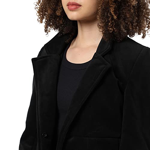 Image of PINACOLADA Women's Solid Regular Fit Blazer for Winter Wear | Collared Neck | Full Sleeve | Buttoned | Casual Jacket for Woman & Girl | Western Stylish Jacket for Women