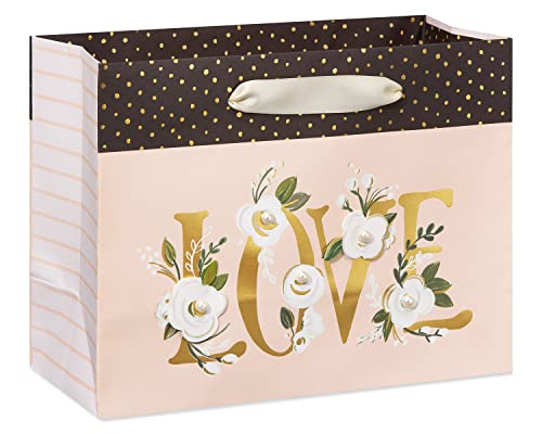 Image of Papyrus 9 inch Medium Gift Bag (Love) for Weddings, Bridal Showers, Birthdays, Baby Showers and All Occasions (1 Bag)