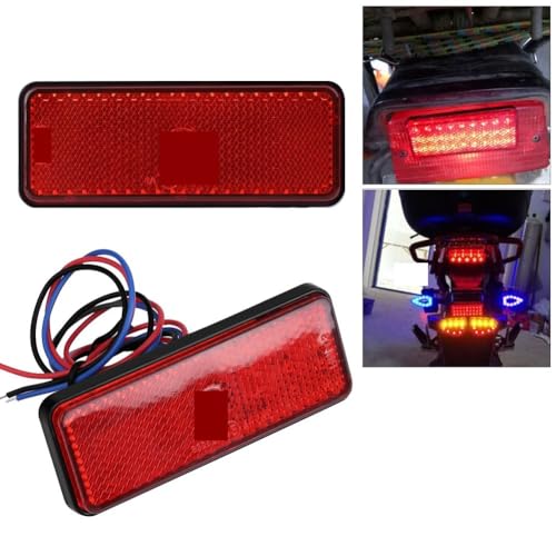 Reflector de luz de freno rectangular para trayectos en scooter 7