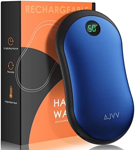 Hand Warmers Rechargeable, 10000mAh Electric Hand Warmer Power Bank with 3 Levels Double-Sided Heating, 15hrs Heat Portable Heater Gifts for Outdoors, Camping, Hiking, Skiing, Home