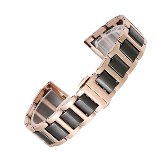 Bracelet de montre en céramique et acier inoxydable, le cadeau chic pour homme et femme