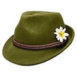 Material: 100% Wolle Alpenflüstern Filzhut Trachtenhut Edelweiss grün ADV118