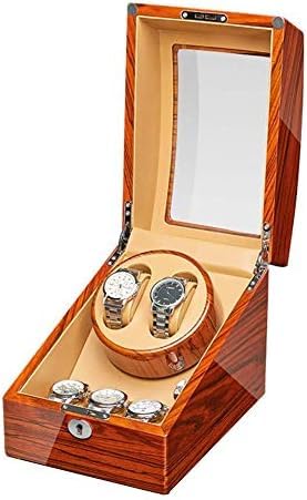 FENOKD Mechanical Watch Shaker Solid Wood Ebony Automatic Watch Winder Box Piano Paint Exterior Silent Motor Dual Power 4 Rotation Mode