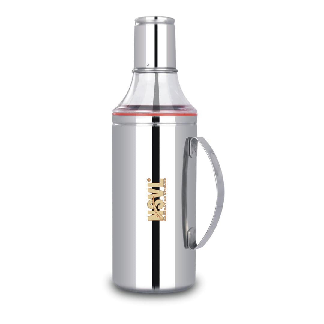 NSVL Stainless Steel Oil Dispenser with Nozzle 1 Litre (1000 ml) | Oil Container | Oil Pourer | Oil Pot | Oil Can| Oil Bottle with Handle (PACK OF 1) (B0C6KWZJFF) Amazon Price History, Amazon Price Tracker