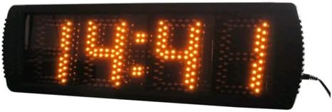 Reloj de pared digital LED semiexterior de 5 pulgadas de alto carácter Pantalla de 12/24 horas, función de cuenta regresiva/hacia arriba en minutos