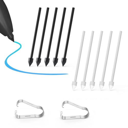 SSS·GRGB 10 PCS Tips/Nibs Replacement for Samsung Galaxy Tab S9/S9FE+/S9 Ultra, S8/S8+/S8 Ultra, S7/S7+/S7 FE, S6/S6 Lite, Note20/10/10 Plus/10 Lite, S21/S22/S23/S24/S25 Ultra S Pen, Kindle Scribe Pen