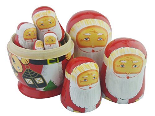 Winterworm Set di 8 Matrioske di Natale Babbo