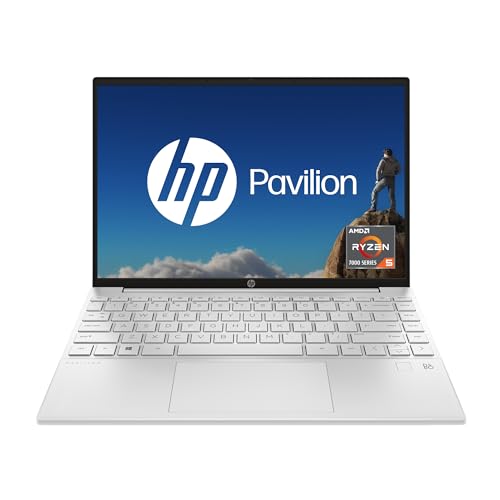 HP Pavilion Aero AMD Ryzen 5 7535U 13.3 inch(33.8cm) WUXGA IPS Micro-Edge Laptop(16GB RAM/512GB SSD/AMD Radeon Graphics/Win 11/MSO/Backlit Keyboard/B&O/FPR/Alexa/Silver/970 Grams, 13-be2057AU