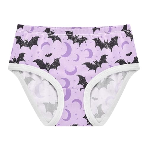 Girls Underwear Soft Cotton Halloween Bat Kids Panties in Sizes 2/3t, 4t, 5t, 6 and 8