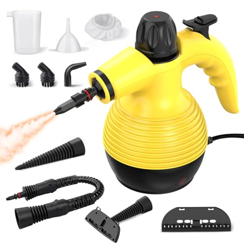 Pressurized Handheld Steam Cleaner,10 in 1 Handheld Steamer for Home Use with Safety...