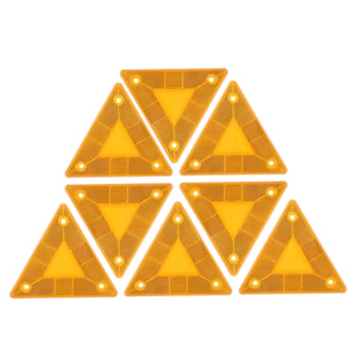 Señal triangular reflectiva para vehículo lento 8 piezas miniatura 1