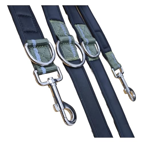 Laisse réglable multi-points CAIRD avec double clip de déclenchement et coutures - 5