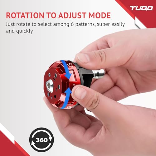 Image of TUQO 6-in-1 Pressure Washer Nozzle | Metal Body with 1 /4 inch Quick Connector | 6 Spray Patterns for Versatile Cleaning | 3000 PSI | Easy Rotation for Quick Change | High-Pressure Washer Accessory DS358