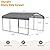 EBE 10 x 15 FT Outdoor Carport, Heavy Duty Metal Carports with Galvanized Steel Roof, Carport Canopy Garage Shelter Shade for Car, SUV, Truck, Boats and Tractors