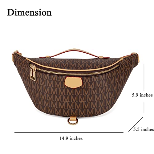 Casual-Travel-Daypack-for-Women-Sling-Chest-Backpack-Fashion-Waist-Belt-Pack-Bags-Crossbody-Pouch-Money-Shoulder-Purse-Deep-Brown