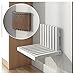 Duschhocker Klappbar Wandmontage, Klappbar Hocker Holz Faltbar , Holzklappstuhl für Badezimmer, Badhocker für die Dusche, Holzklappstuhl, Duschklappsitz für Wandmontage Schuhwechselhocker (Color:Weiß)