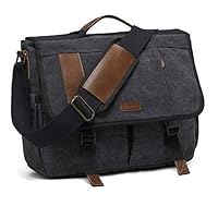 Vonxury Canvas Mens Messenger Bag Vintage 15 inch Laptop Bag Large Satchel Bag