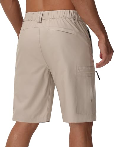 JWM Men's 9" 11" Hiking Cargo Shorts - Lightweight Stretch Qucik Dry UPF 50+ Golf Work Fishing Travel Shorts 5 Zipper Pockets2