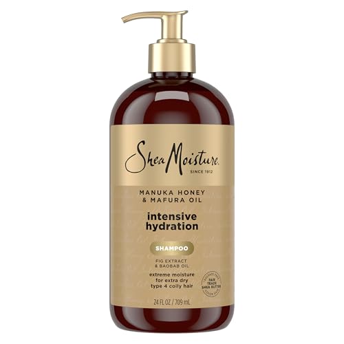 SheaMoisture Intensive Hydration Shampoo Manuka Honey & Mafura Oil, For Extra Dry, Damaged Hair, Sulfate-Free, 24 oz
