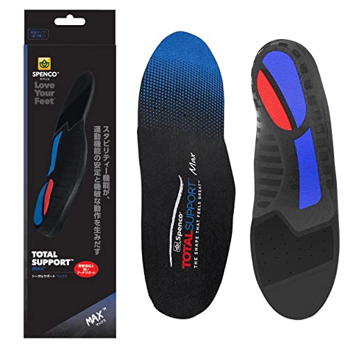 Spenco 7202504 Total Support Insoles Max Unisex Firm Arch and Heel Replacement Type Size 3 (25.5-27.0 cm)