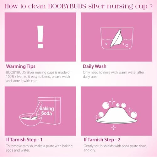 Image of The Original Silver Nursing Cups 999 Silver - Nipple Shields for Breastfeeding Newborn - Nipple Covers - Soothe and Protect Sore Nipples (TriLaminate Silver XL)
