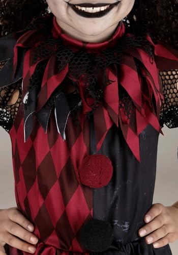 Disfraz de payaso bufón maldito para niñas miniatura 5