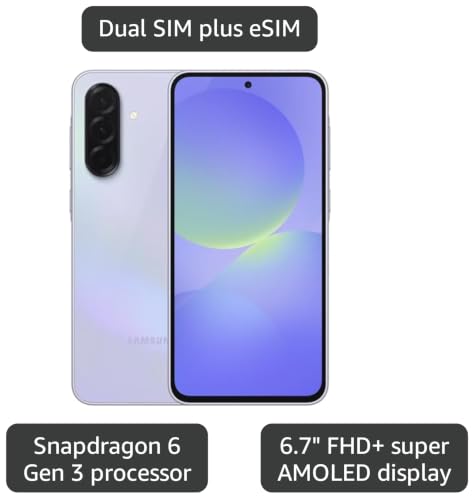 Image of Samsung Galaxy A36 5G 2025 | 128GB, Dual SIM | 6.7 inch 120Hz AMOLED, IP67 Water Resistant, Android 15 | International Model Factory Unlocked for T-Mobile & Global | 25W Fast Charger Bundle (Lavender)