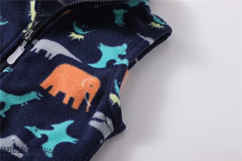 Image of Mud Kingdom Boys Girls Polar Fleece Vest Jacket Ligntweight Plain Vest Full Zipper Sleeveless