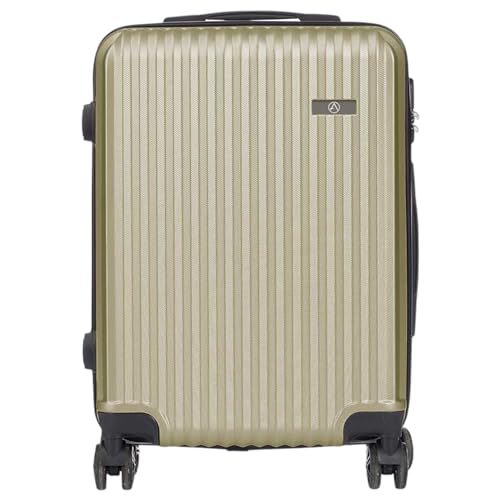 TIENDA EURASIA - Maletas de Viaje Cabina | Estructura de Plástico ABS Rígida | Maleta Cabina con Ruedas Giratorias 360 Grados | Cierre Bloqueo con Código | Medida 57 x 38 x 23 cm (Verde)