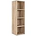 Produktbild Casaria® Bücherregal mit 4 Fächer 106x30x30cm Kippschutz Bodenschoner 40kg Belastbarkeit Wohnzimmer Schlafzimmer Büro Regal Standregal Würfelregal Eiche