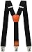 Hosenträger für Herren breit extra starken 4 cm mit 3er Clips Y-Form Lange für Männer und Damen Hose (Schwarz 2)
