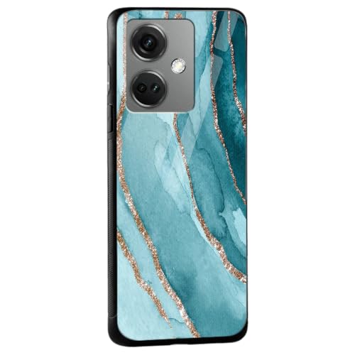 Image of COLORflow Back Cover Compatible with OnePlus Nord CE 3 5G | Blue Marble Golden Stripes | Shockproof TPU Bumper Cover with Camera Protection Back Cover Compatible with OnePlus Nord CE 3 5G