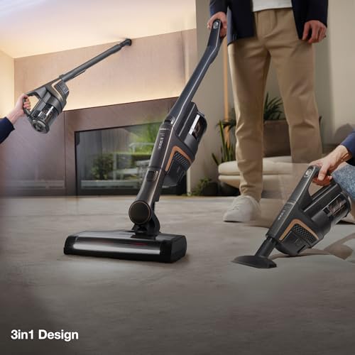 Image of Miele Triflex HX2 Pro Self-Standing Cordless Stick Vacuum Cleaner, 120 min runtime, Infinity Grey PearlFinish / Rose Gold