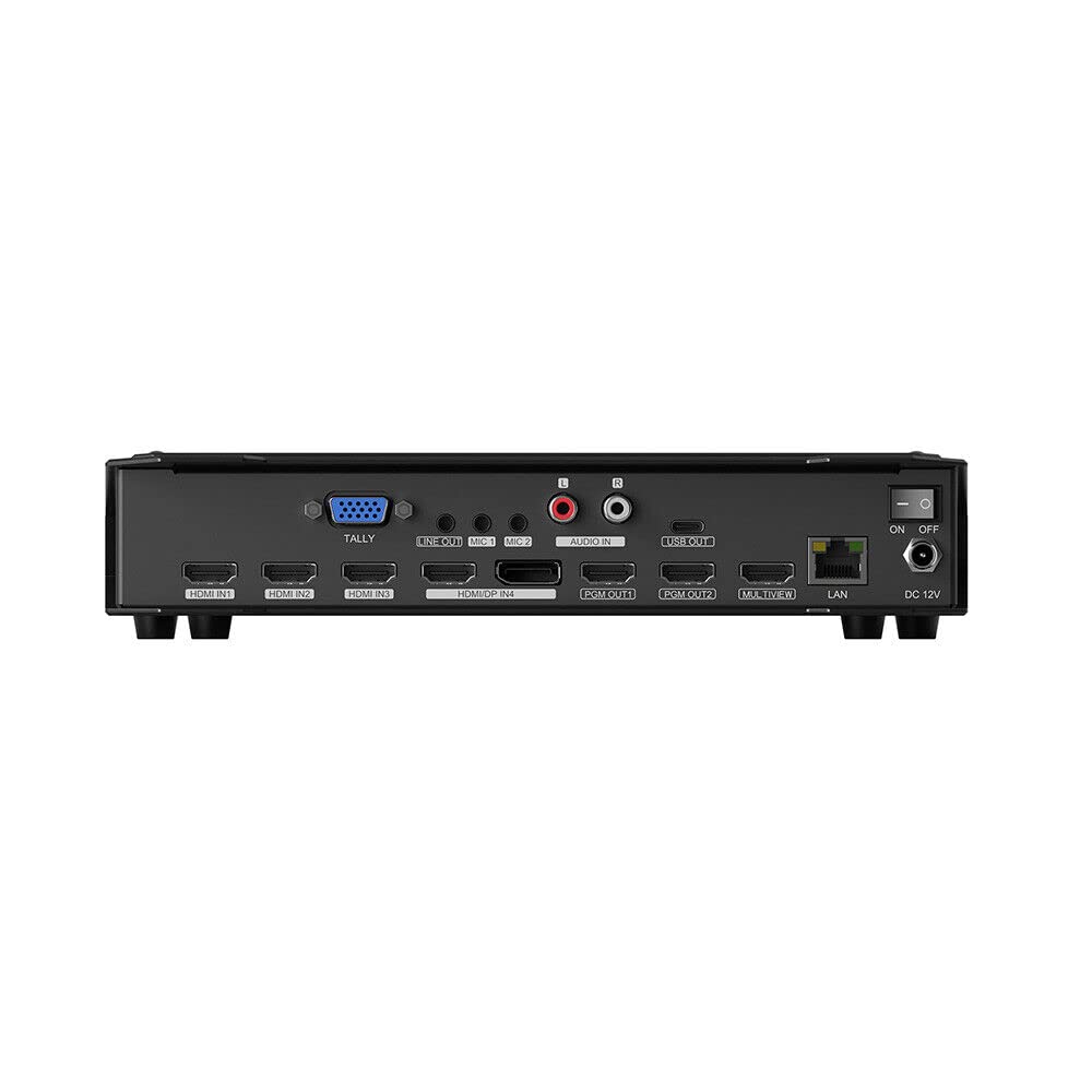 AVMATRIX HVS0401U 4 Chanel HDMI/DP PC Remote Control Video Switcher SDI USB Type-C PGM Multiview for Live Streaming Recording