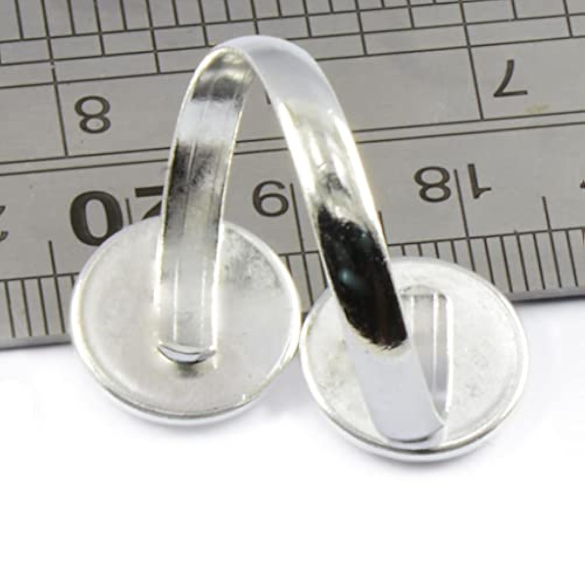 2Pcs 2-Bezel Blank Ring Base Settings, Jewelry Findings