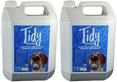 Tidy Kennel Wash 5 Litre Economy Pack Kennel Floor Cleaner 3 in 1 Action, Cleans, Disinfects and Deodorizes Pet Areas, Kennels and Veterinary clinics (Pack of 2) Total 10 litres