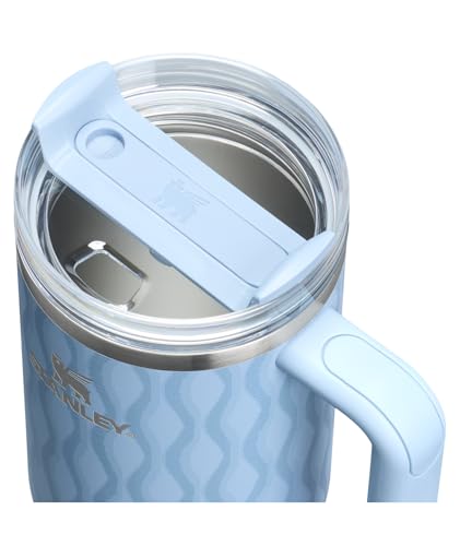 Image of STANLEY Quencher H2.0 Tumbler with Handle and Straw 40 oz | Flowstate 3-Position Lid | Cup Holder Compatible for Travel | Insulated Stainless Steel Cup | BPA-Free | Slate Blue Drift