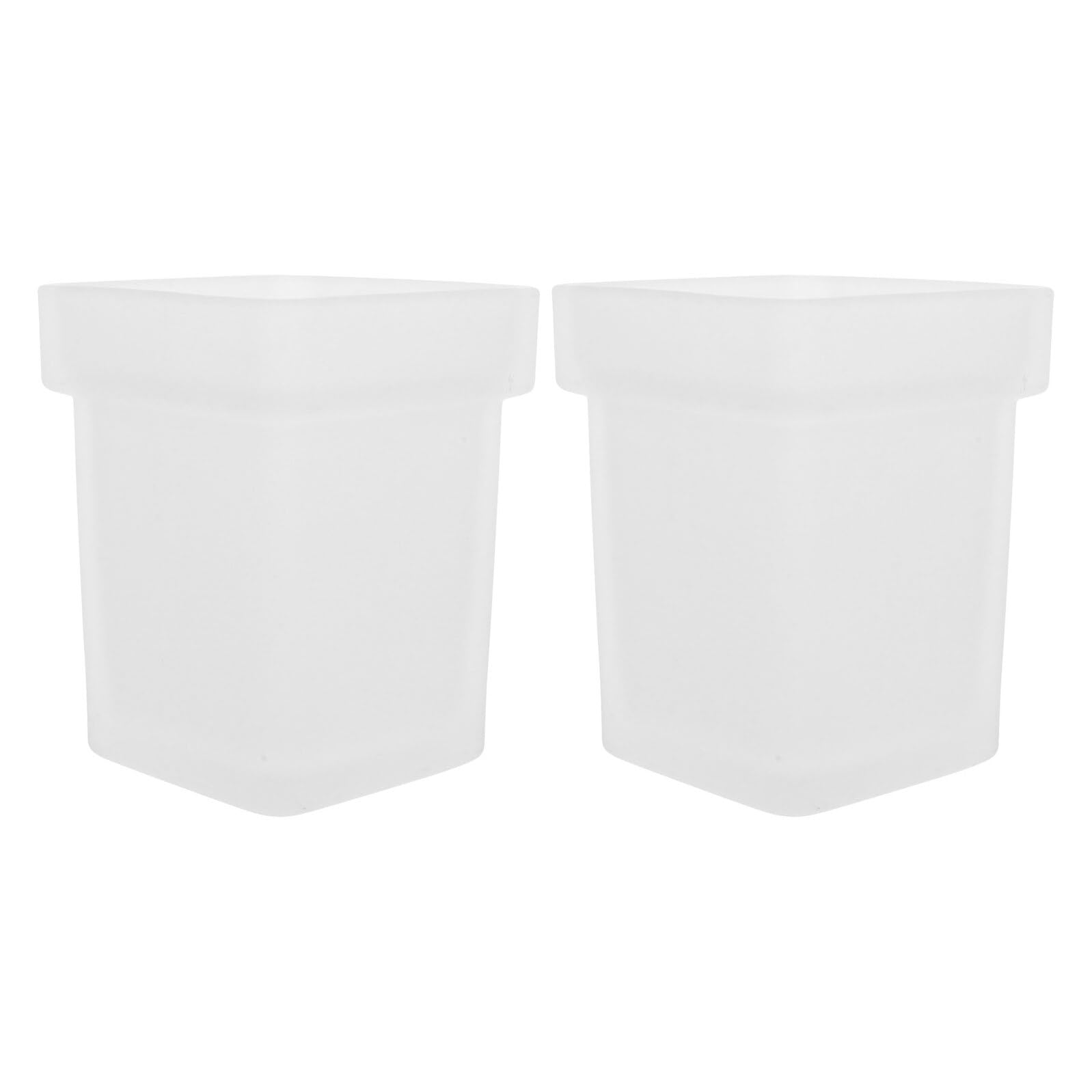 Tasse de brosse à toilettes en verre transparent x2 pour salle de bain