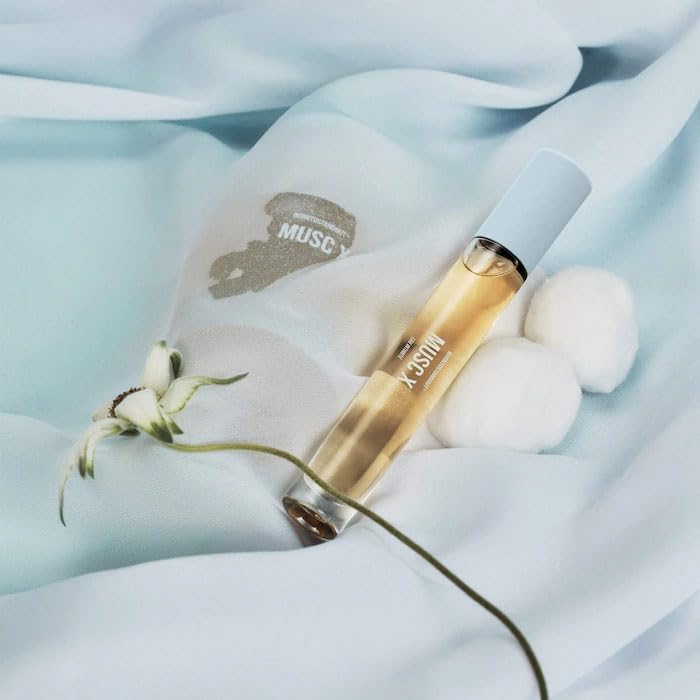 BORNTOSTANDOUT - Musc X Eau Intimite with Ambroxan - Musky Skin Scent Fragrance with Amber & Soft Woody Notes, Long Lasting Unisex Niche Perfume Spray for Daily & Intimate Wear - (0.34 oz/10 ml)