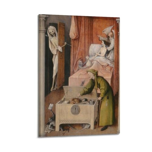 Poster de la mort et de l'avare par Hieronymus Bosch salon bureau 50x75
